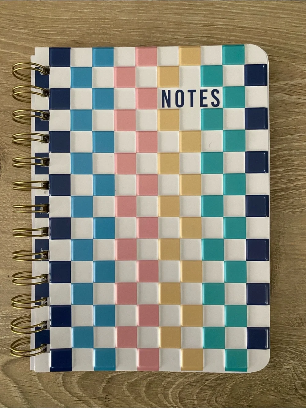 Checkerboard Spiral Notebook
